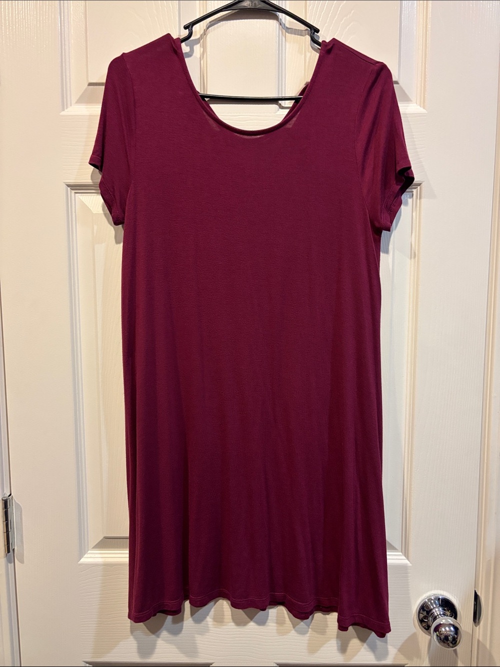 Mossimo Supply Co. Short Sleeve Midi Dress in Wine